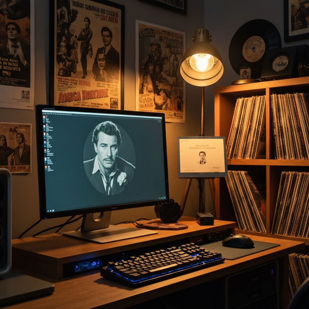 Setup retro com decoracao vintage