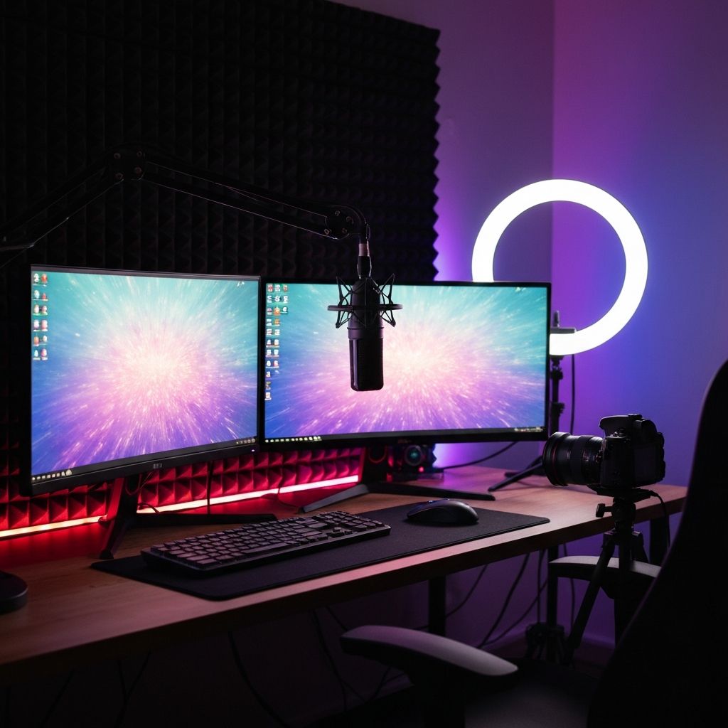 Setup profissional de streaming